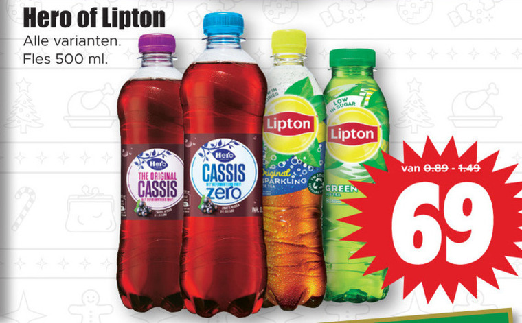 Lipton   ice tea, frisdrank folder aanbieding bij  Dirk - details