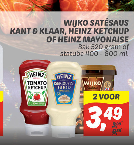 Heinz   tomatenketchup, satesaus folder aanbieding bij  Dekamarkt - details