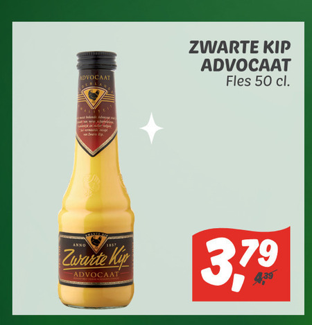 Zwarte Kip   advocaat folder aanbieding bij  Dekamarkt - details