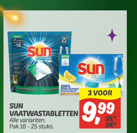 Sun   vaatwasmiddel folder aanbieding bij  Dekamarkt - details