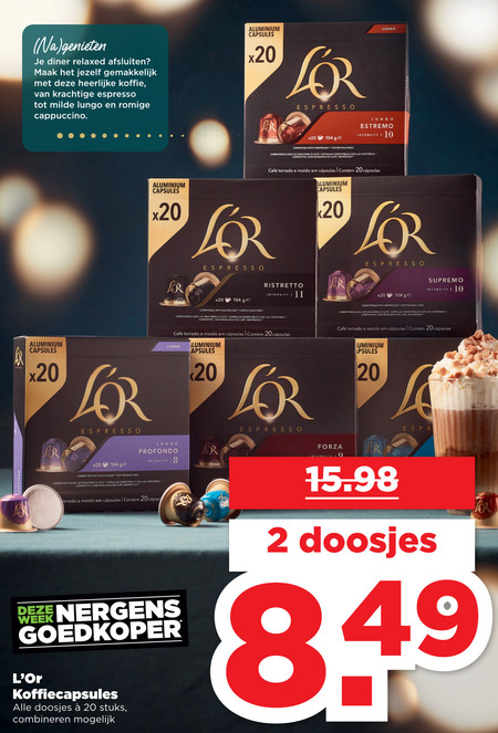 Douwe Egberts L Or   koffiecups folder aanbieding bij  Plus - details