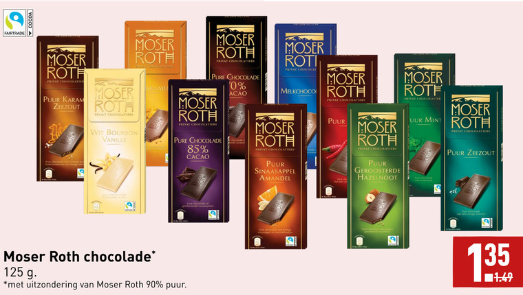 Moser Roth   chocolade folder aanbieding bij  Aldi - details