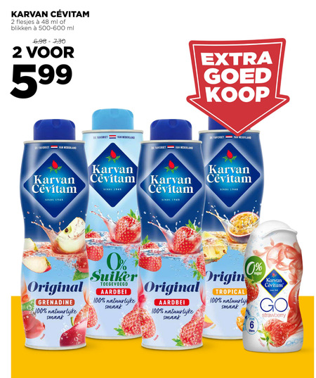 Karvan Cevitam   limonadesiroop folder aanbieding bij  Jumbo - details