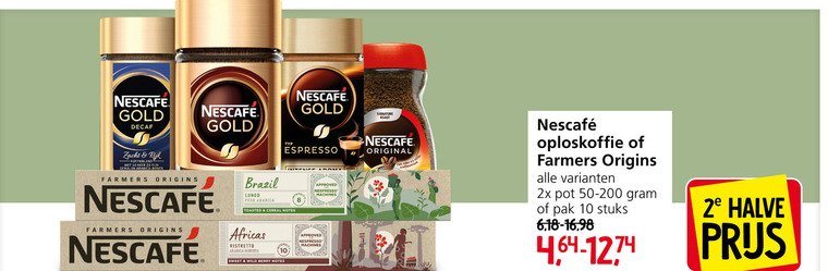 Nescafe   koffiecups, oploskoffie folder aanbieding bij  Jan Linders - details