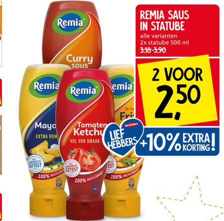 Remia   snacksaus, fritessaus folder aanbieding bij  Jan Linders - details