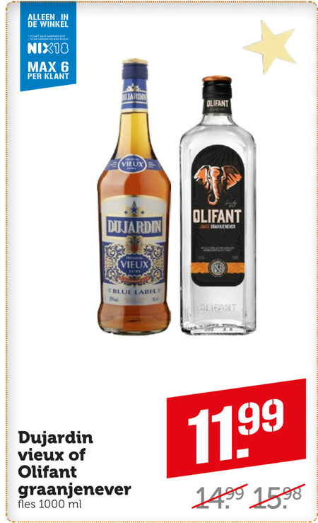 Dujardin   vieux, jenever folder aanbieding bij  Coop - details