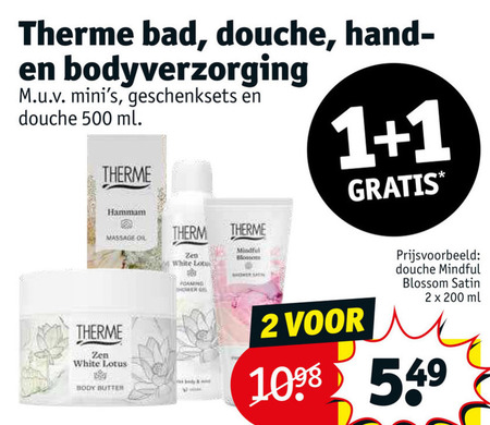 Therme   douchegel, bodylotion folder aanbieding bij  Kruidvat - details