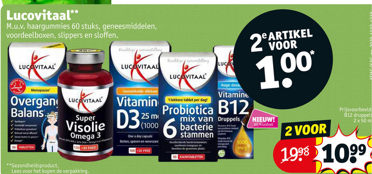 Lucovitaal   voedingssupplement, vitamine folder aanbieding bij  Kruidvat - details