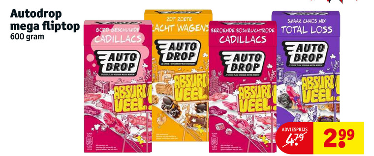 Autodrop snoep folder aanbieding bij Kruidvat - details