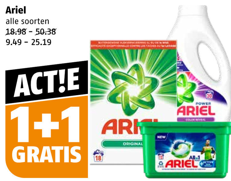 Ariel wasmiddel folder aanbieding bij Poiesz details