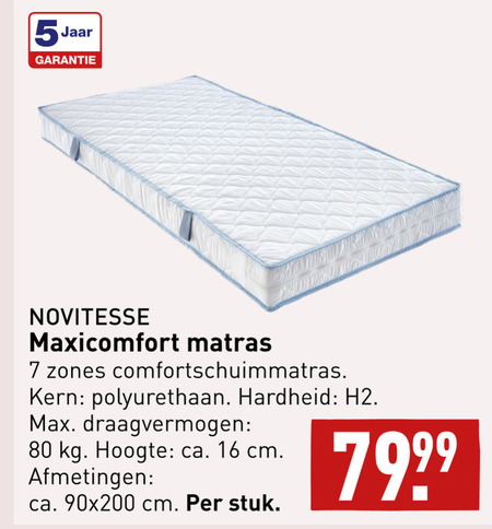 Baleinwalvis Medewerker Verliefd matras folder aanbieding bij Aldi - details