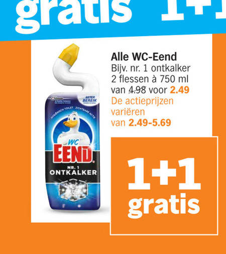 WC Eend   toiletreiniger, toiletblok folder aanbieding bij  Albert Heijn - details