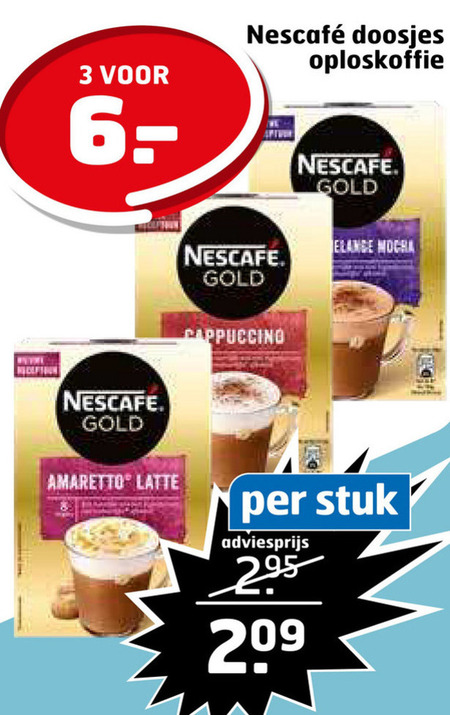 Nescafe   oploskoffie folder aanbieding bij  Trekpleister - details