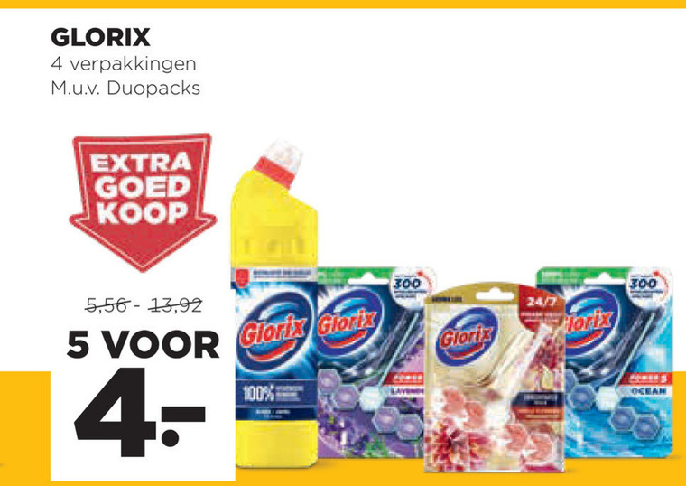 Glorix   toiletblok, bleekmiddel folder aanbieding bij  Jumbo - details