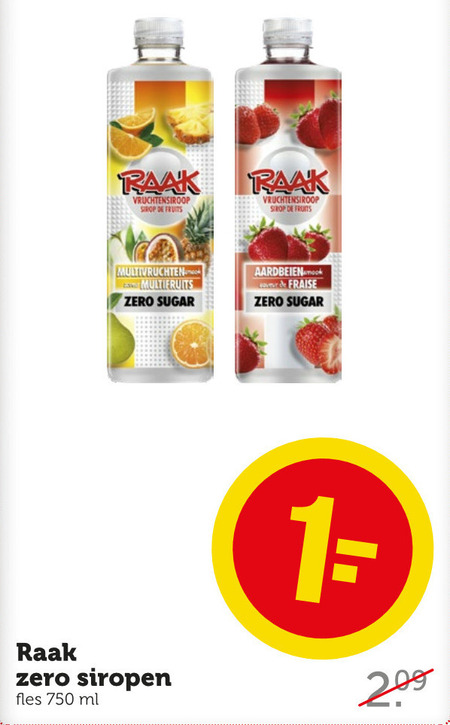 Raak   limonadesiroop folder aanbieding bij  Coop - details