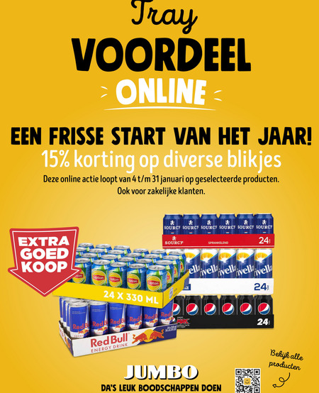 Red Bull   energiedrank, cola folder aanbieding bij  Jumbo - details