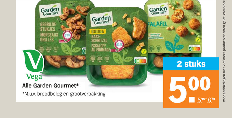 Garden Gourmet   vegetarisch folder aanbieding bij  Albert Heijn - details