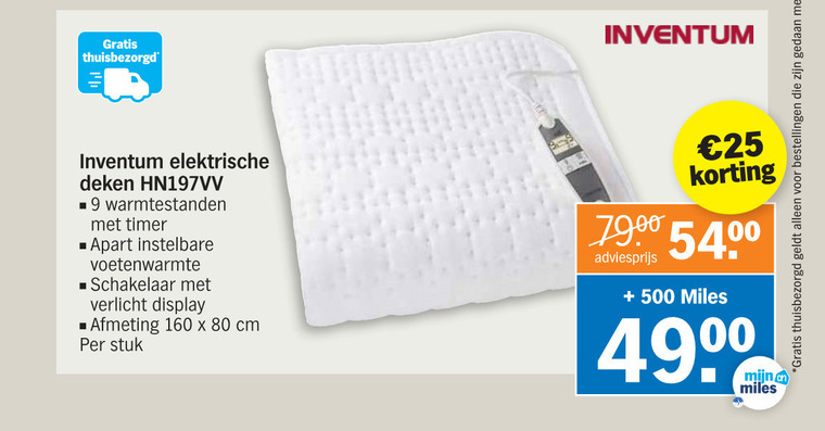 breedtegraad Laat je zien Peregrination Inventum elektrische deken folder aanbieding bij Albert Heijn - details