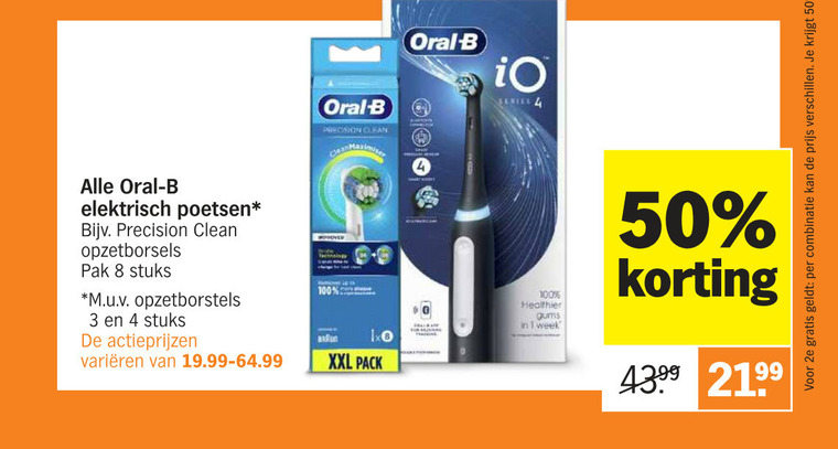 Braun Oral-B   electrische tandenborstel, opzetborstel folder aanbieding bij  Albert Heijn - details