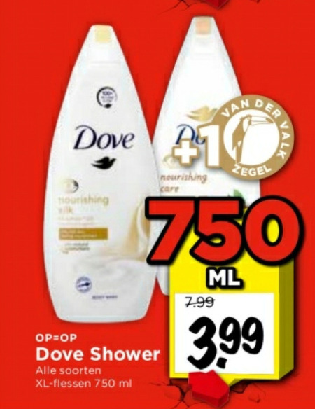 Dove   douchegel folder aanbieding bij  Vomar - details