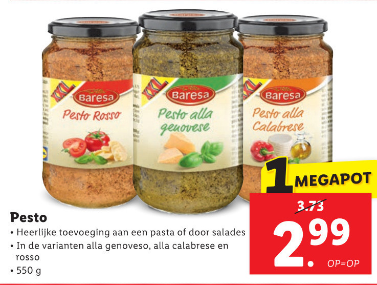 pesto folder aanbieding bij Lidl details