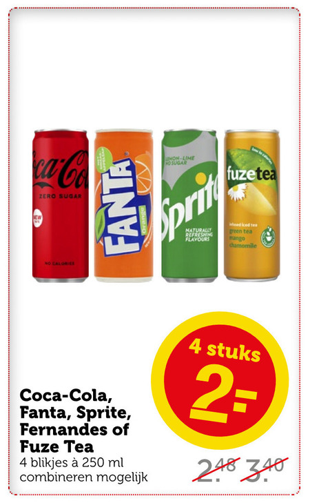 Fuze Tea   ice tea, cola folder aanbieding bij  Coop - details