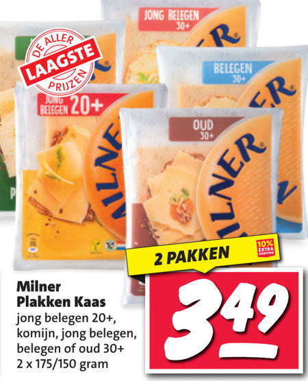 Milner   kaasplakken folder aanbieding bij  Nettorama - details