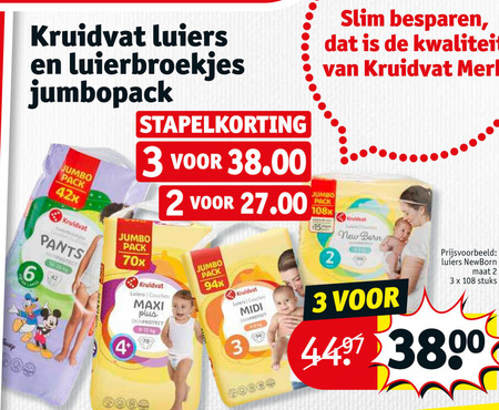 Kruidvat Huismerk   luierbroekjes, luiers folder aanbieding bij  Kruidvat - details