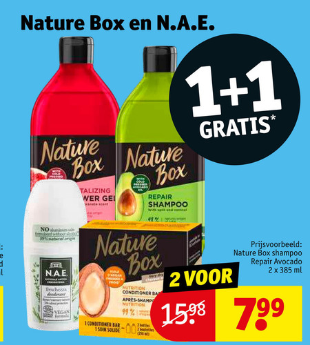 Nature Box   conditioner, shampoo folder aanbieding bij  Kruidvat - details