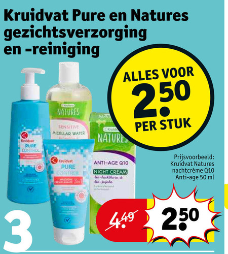 Kruidvat Huismerk gezichtsverzorging, gezichtsreiniging aanbieding bij Kruidvat - details