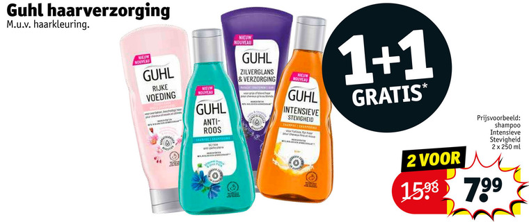 Guhl   haarverzorging, shampoo folder aanbieding bij  Kruidvat - details