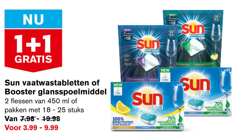 Sun   vaatwasmiddel folder aanbieding bij  Hoogvliet - details