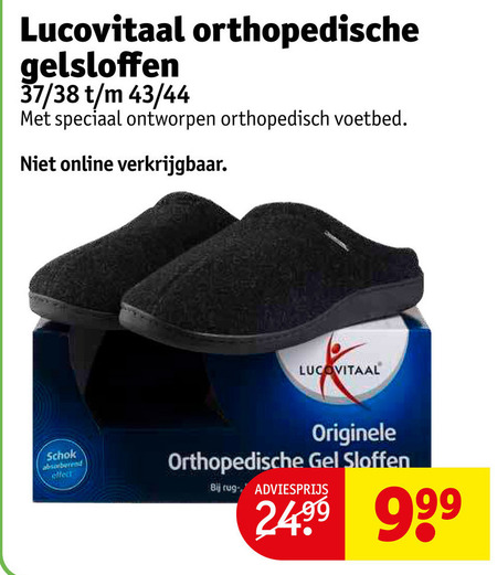 Kast Senaat Een trouwe Lucovitaal herensloffen, damessloffen folder aanbieding bij Kruidvat -  details