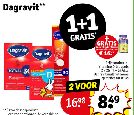 Dagravit   multivitaminen folder aanbieding bij  Kruidvat - details