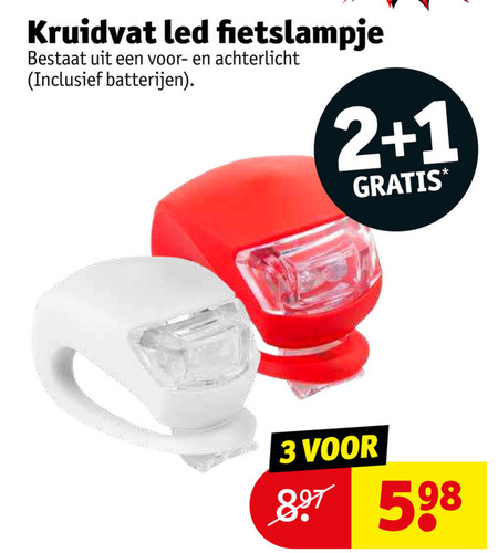 Oost lekkage sympathie fietslamp folder aanbieding bij Kruidvat - details