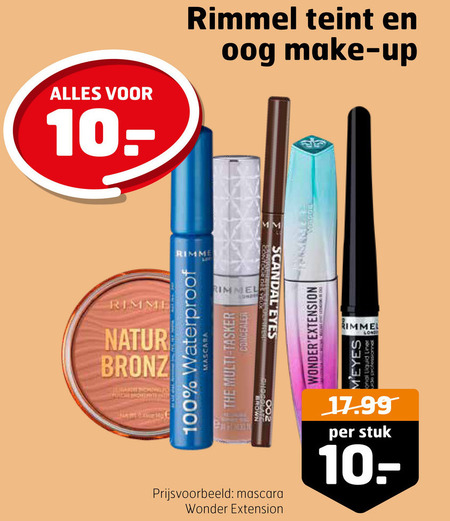 Rimmel   mascara, lipstick folder aanbieding bij  Trekpleister - details