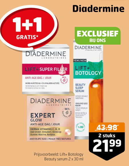 Diadermine   dagcreme, nachtcreme folder aanbieding bij  Trekpleister - details