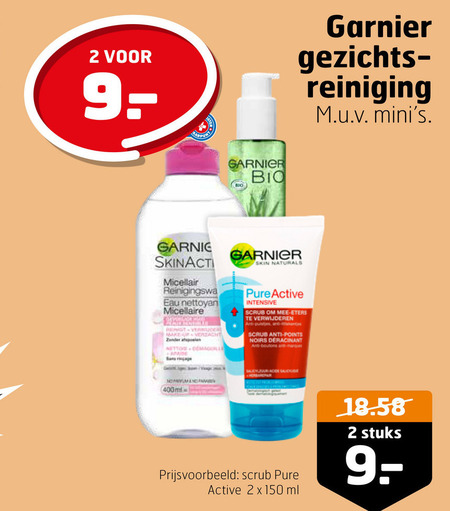 Garnier Skin Active   gezichtsreiniging folder aanbieding bij  Trekpleister - details