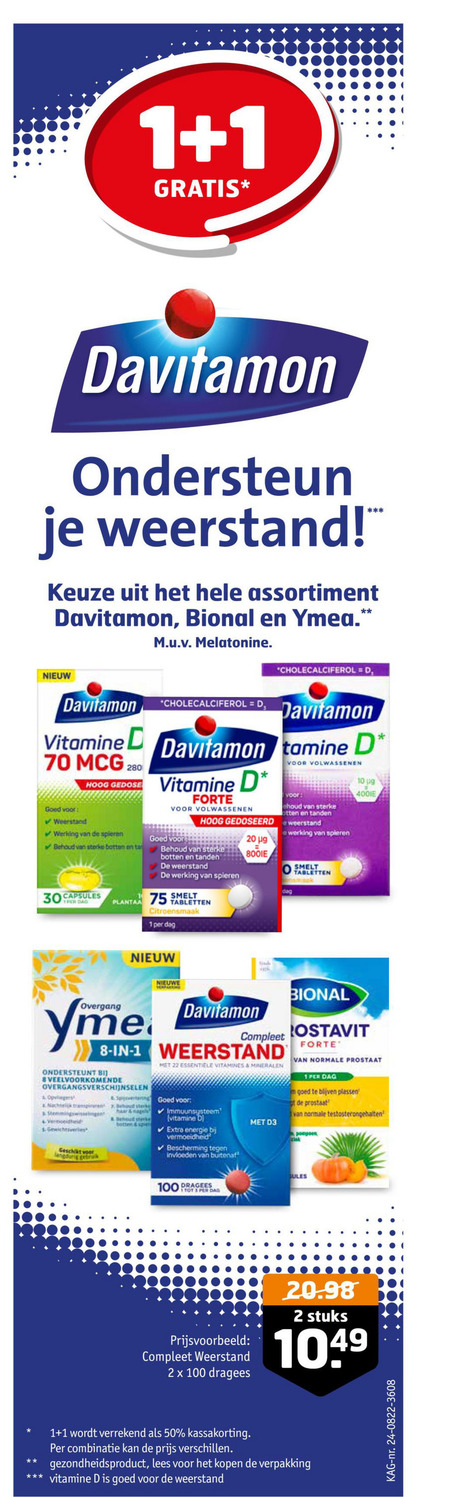 Davitamon   vitamine, voedingssupplement folder aanbieding bij  Trekpleister - details