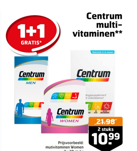 Centrum   multivitaminen folder aanbieding bij  Trekpleister - details