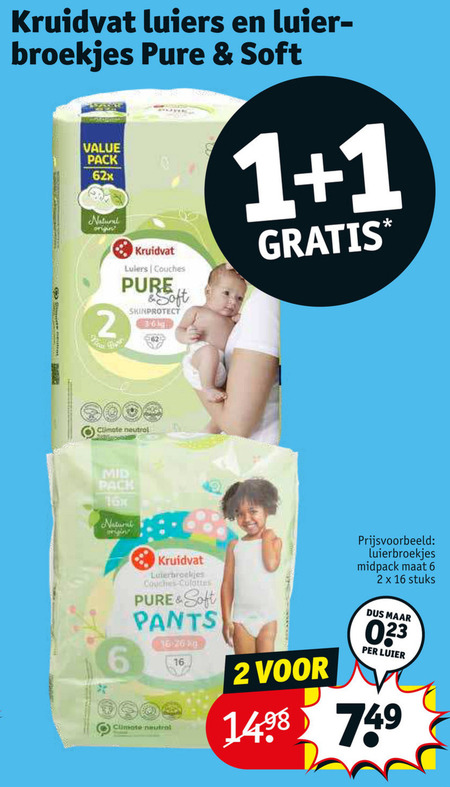 Kruidvat Huismerk   luierbroekjes, luiers folder aanbieding bij  Kruidvat - details