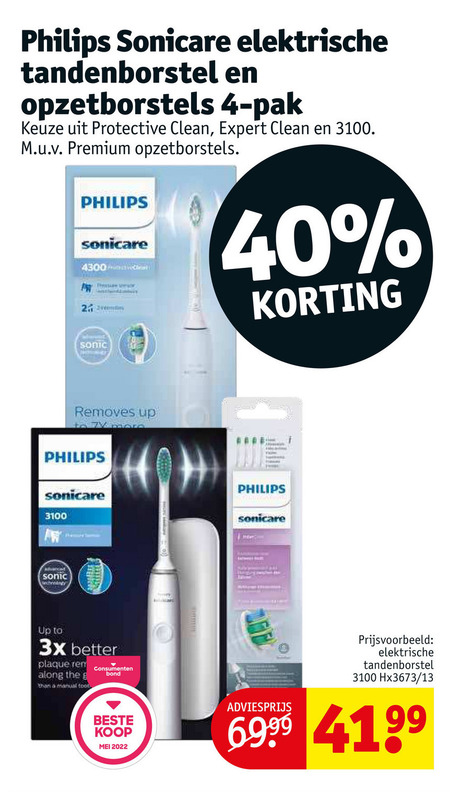 tweedehands Knorrig Wolk Philips opzetborstel, electrische tandenborstel folder aanbieding bij  Kruidvat - details