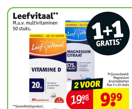 Leef Vitaal   voedingssupplement folder aanbieding bij  Kruidvat - details