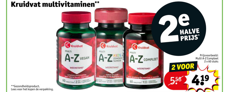 Kruidvat Huismerk   multivitaminen folder aanbieding bij  Kruidvat - details