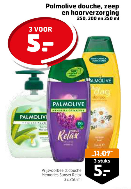 Palmolive   handzeep, douchegel folder aanbieding bij  Trekpleister - details