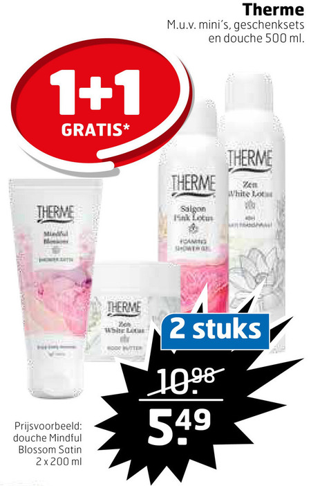 Therme   deodorant, douchegel folder aanbieding bij  Trekpleister - details