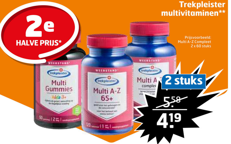 Trekpleister Huismerk   multivitaminen folder aanbieding bij  Trekpleister - details