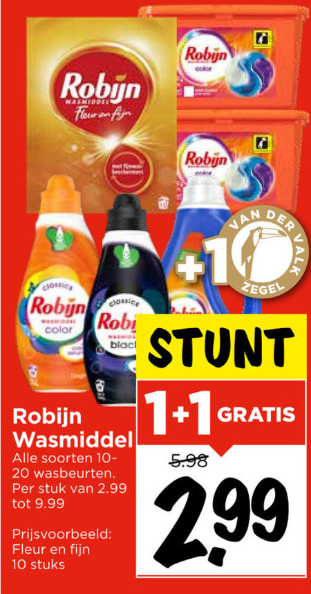 Robijn   wasmiddel folder aanbieding bij  Vomar - details