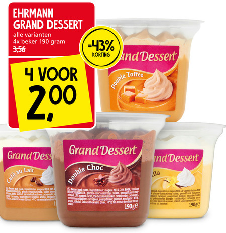 Ehrmann   toetje folder aanbieding bij  Jan Linders - details