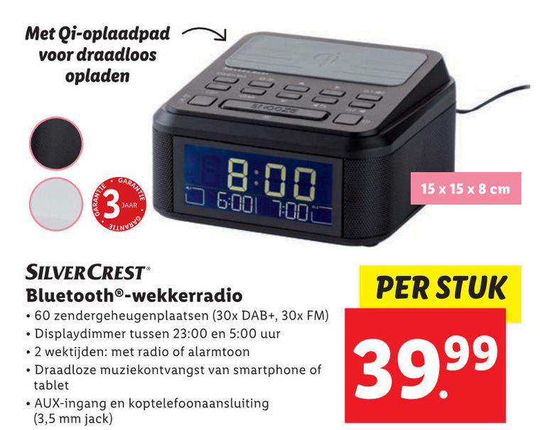 SilverCrest   wekkerradio folder aanbieding bij  Lidl - details